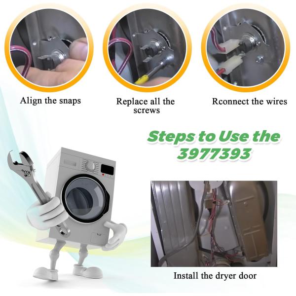 Home Appliance Parts Clothes Dryer 3399848 3977393 Thermal Fuse Temperature Fuse