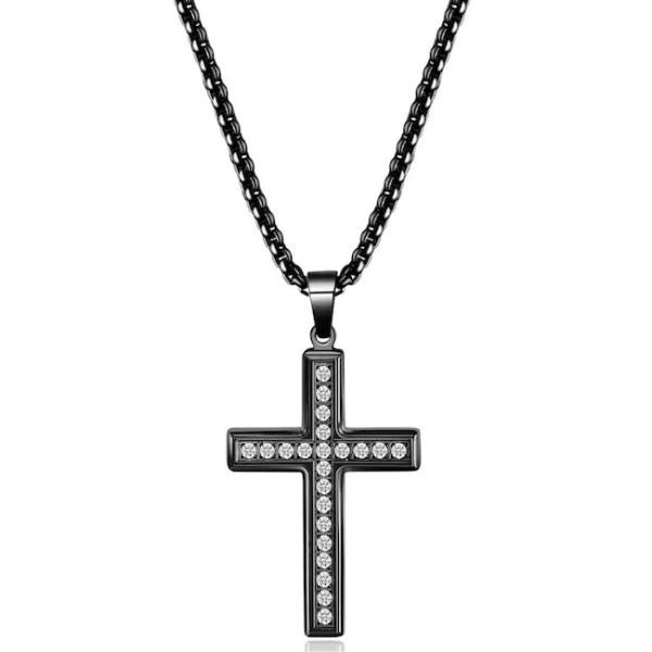Модные крестовые ожерелья из нержавеющей стали для женщин и мужчин