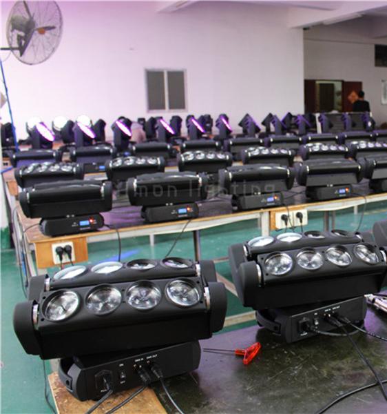 8x10W RGBW 4in1 Pixel Control DMX LED Spider Beam Moving Head Light for Night Club