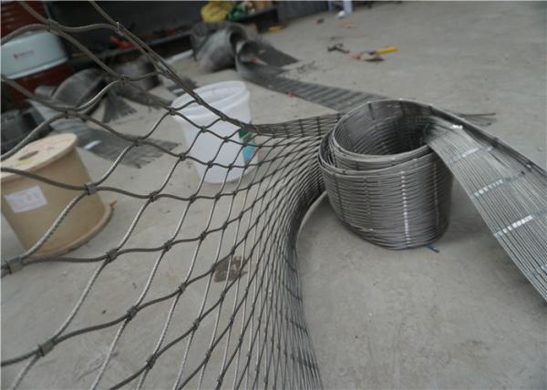 Stainless Steel Architectural Wire Mesh Flexible Facade 25x25mm For Safety