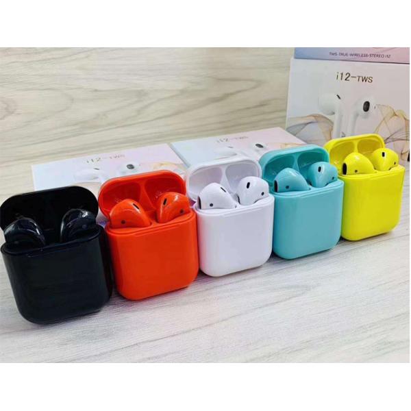 Jieli Chipset Bluetooth Phone Accessories , I12 TWS Wireless Sports Earphones