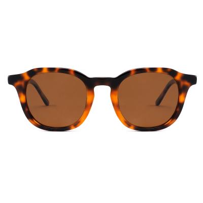 O vintage em volta da mão da proteção dos óculos de sol UV400 do acetato Crafted o OEM