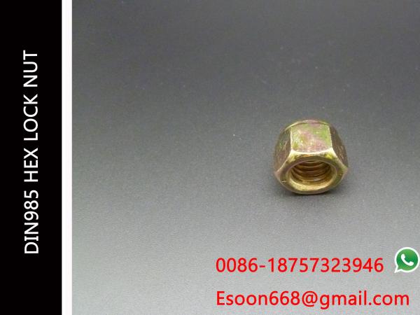 M45-3.0/M45-4.5 DIN 985 Class 8 Zinc Finish Steel Nylon Insert Lock Nut