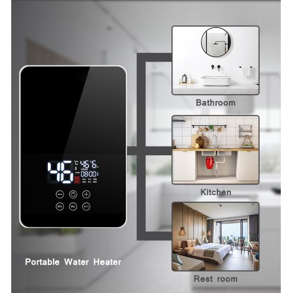 Нагреватель воды на заказ из нержавеющей стали для душа Китай поставщик без резервуара Электрический водонепроницаемый кнопка сенсорная настенная установка IPX4 220