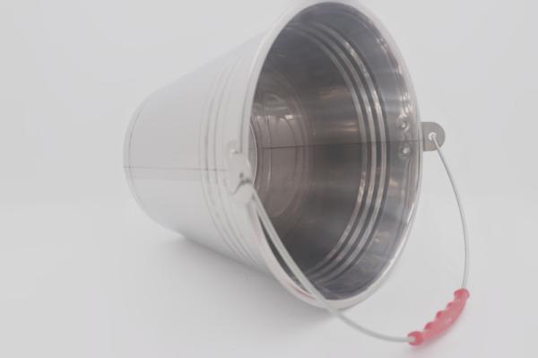 30L  Fine polishing metal pail folding water bucket  201#stainless steel classic water barrel