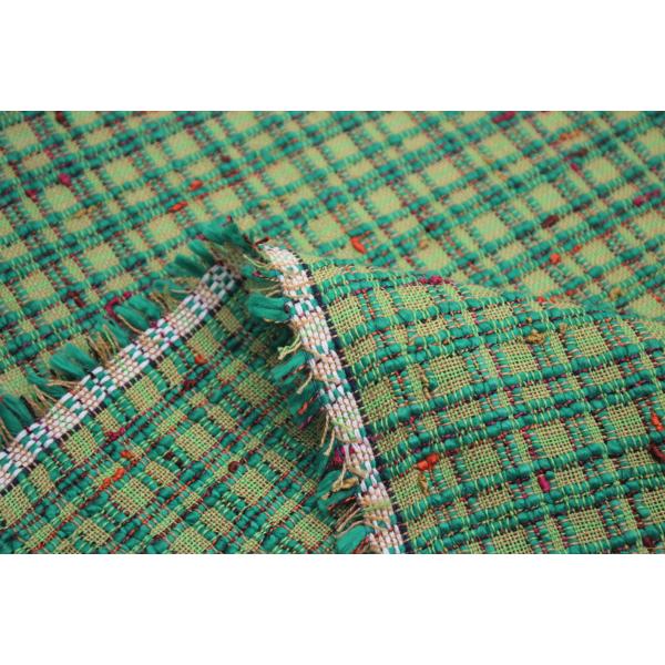 Stock Luxury New Design 100 Polyester Yarn Dyed Tweed Fabric for Plus Size Women's Dresses Coat Men's Clothing Pants