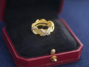 ODM 925 Silver 18K Gold Plated Ring Jewellery Zircon Eternity Band