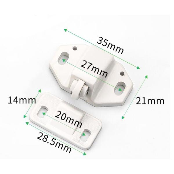 дверь подковы задвижек и защелок нейлона 35mmx21mm пластиковая