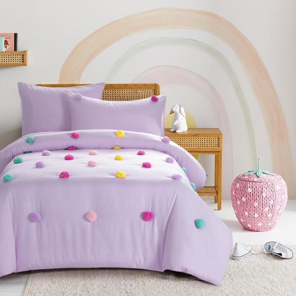 5 piezas Niñas Set de ropa de cama para niños Consolador para niños Con tejido de microfibra