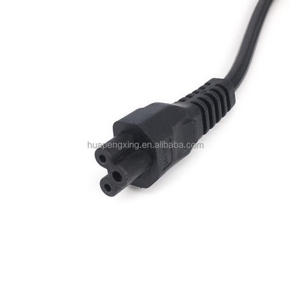 Brazil NBR14136 IEC320 C5 3-Pin Power Cord 3x0.75mm² 1.8M Black
