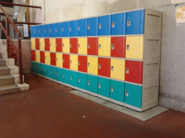 Graffiti Proof 4 Tier Yellow Plastic School Lockers No On - Site Assembly