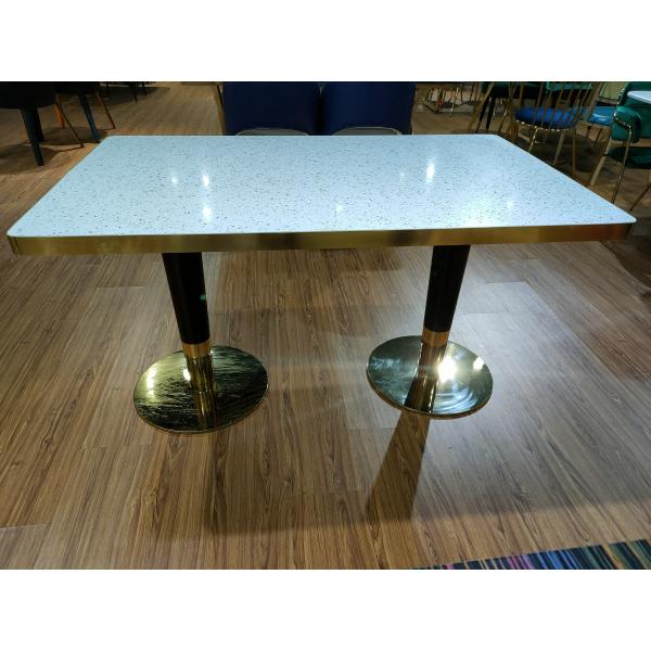 Stainless Steel Frame 130*80*74cm Painting Wrought Iron Table