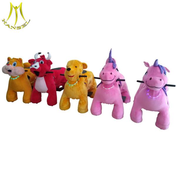Hansel lovely dog ride coin operated plush ride on animal electric scooter