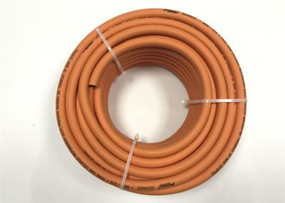 Orange LPG Rubber Hose , Flexible Natural Gas Hose Lightweight Easy Handle
