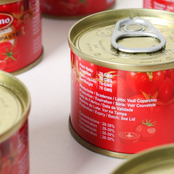 Wholesale High Quality 100% Fresh Ripe Tomatoes Canned Tomato Paste 28%-30% Brix Sour & Sweet Taste 210g Best Price