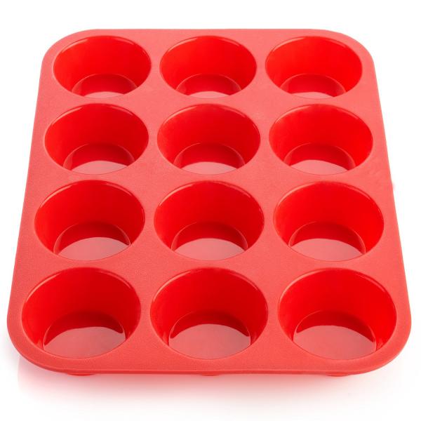 Non-stick Heat Resistant Food Grade BPA-Free Bakeware Silicone 12-Cup Muffin Pan cake mold