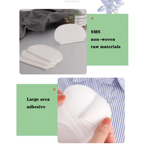White Disposable Armpit Under Arm Absorbent Pads Cotton Anti Sweat Pad for 11*9.5cm/12.5*9.5cm/12.5*11cm