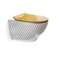 Ronde sans bordure en céramique de lavage du mur suspendu toilette suspendue CE pour salle de bain