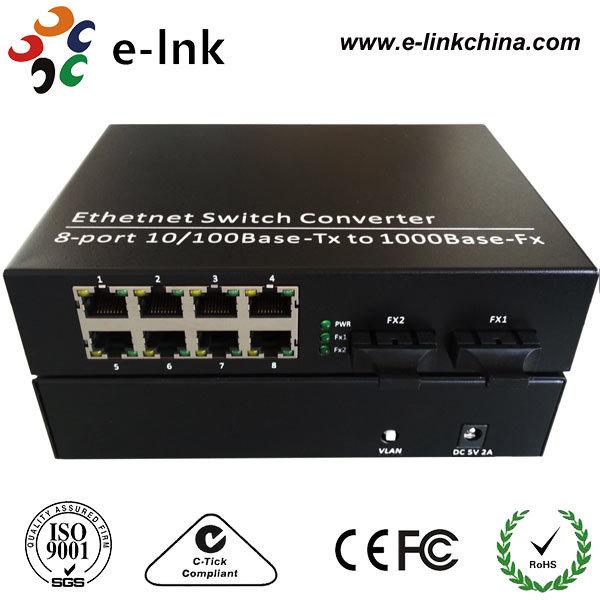 10/100/1000M 8-TX + 2-FX Port Fiber Switch