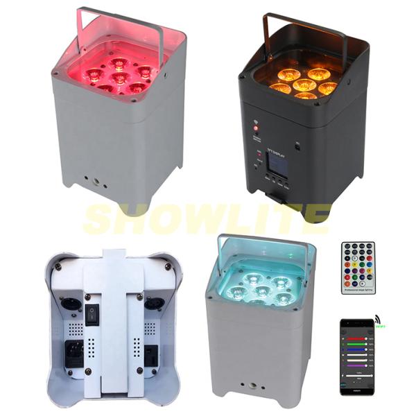 Света этапа дистанционного управления ВИФИ, равенство батареи 6кс18в РГБВАУВ 6ин1 использующее энергию освещают