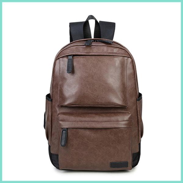 Mochila portátil de PU impermeable de 30x15x43 cm Bolso de viaje de escuela unisex