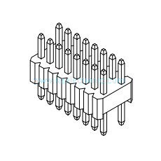 1.27*2.54mm double row straight pin header