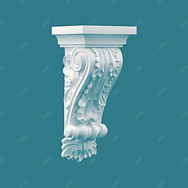 GL-6024 Carved Resin Exotic Interior And Exterior Decoration For Outdoor Designs Polyurethane Decorative Wood Corbels