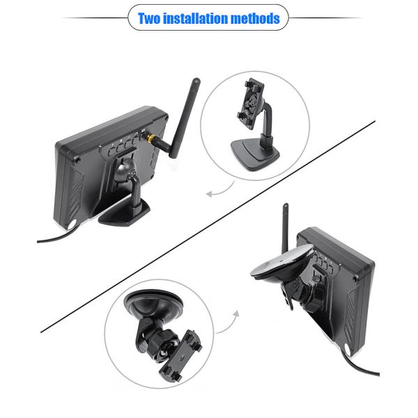 High Definition Wireless Rear View Camera with 5-inch Display, AHD, Waterproof & Night Vision