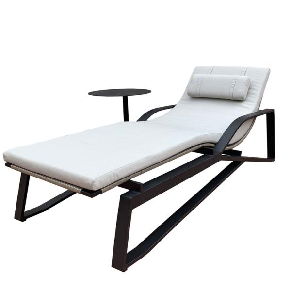 195cm Length White Plastic Sun Lounger