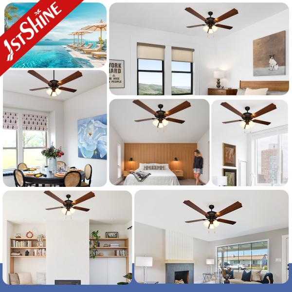 CE Super Asia Italy Indoor Elegant Classic Antique 52 Inch Ceiling Fan with Light 1stshine