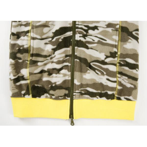 Free Size Girls Polar Fleece Jacket , Children Girls Clothes Allover Camouflage Printed