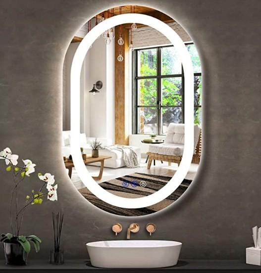 Intelligent LED Backlit Vanity Mirror Wall Mounted Smart Bluetooth Mirror Anti Fog