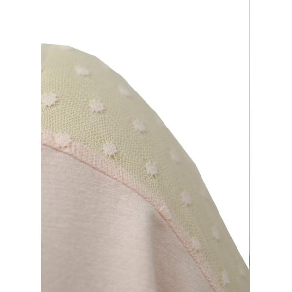 Homelike Spring / Fall Ladies Loungewear Sets Shallow Pink Mesh Shoulder