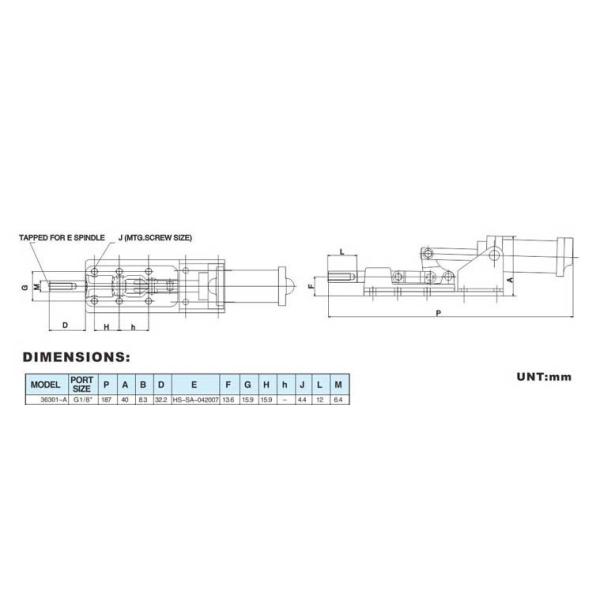 36301A Pneumatic Toggle Clamp Holding Force 45kgs For Automatic Production Line