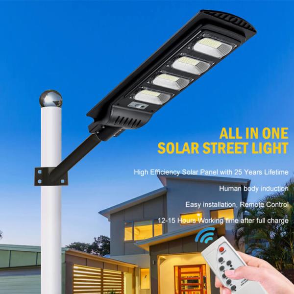 6000K 100W 200W 300W Solar Street Lights Outdoor Lamp Ip65 Remote Control