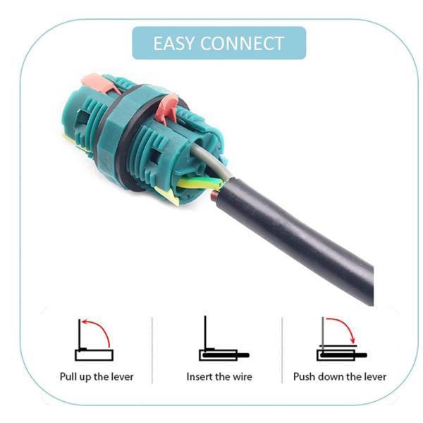 IP68 Waterproof Junction Box Connectors M20 2 Pin Outdoor Electrical Cable Connectors