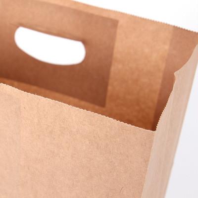 28*28*15cm MSDS Takeaway Paper Bags Offset Printing Kraft Paper Handbag