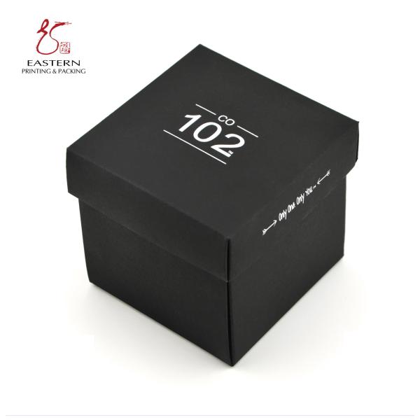 Square 350gsm Black Cardboard Packaging Boxes , Tie Packaging Boxes 10cm Width