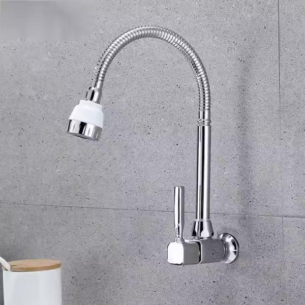 Однорукий настенный водопровод для холодной воды латунный кухонный раковина для рынка OEM