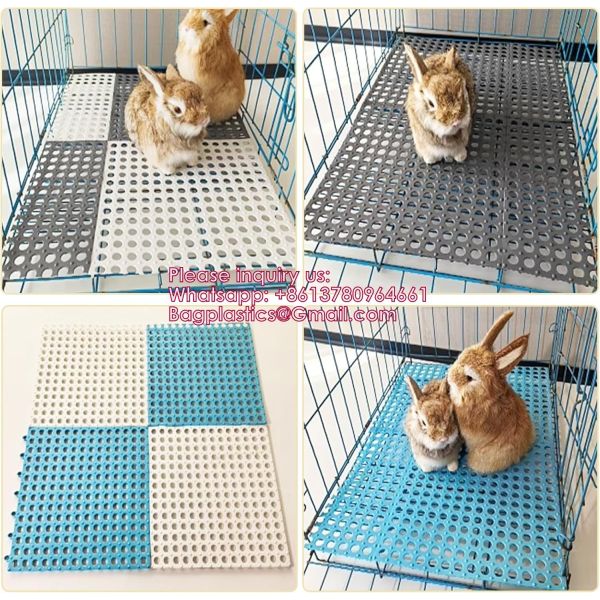 Various Size Anti Bite Rabbit Cage Accessories Plastic Rabbit Farm Manure Slat Flooring Durable Rabbit Slat Floor Wholesale Plastic Rabbit Slat Floor Rabbit Cage Flooring Easy Clean Plastic Rabbit