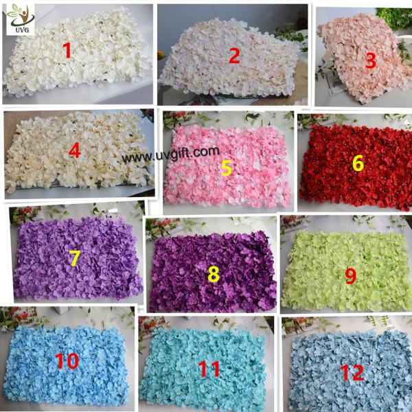 UVG wall decoration flower backdrop in fake hydrangea petals for wedding backdrop ideas