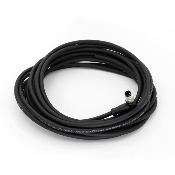 Angled M8 Connectors 3 Pin Male Pre Assembled Customized Cable A Code PVC