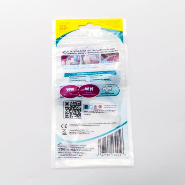 Bolsa de embalaje de plástico de diseño de tamaño personalizado de material laminado con impresión de logotipo para embalaje de hilo dental al por mayor.