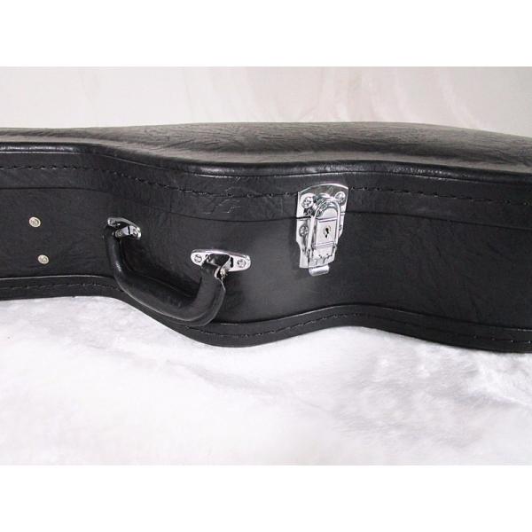 Black Arch Top Acoustic Wooden Guitar Case Hardshell With Rugged Exterior
