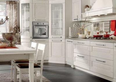 400mm Modern Modular Kitchen Cabinets With Seating Wide Pull Out Tall Larder