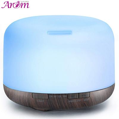 O automóvel sem água do difusor de madeira ultrassônico da aromaterapia da grão cortou o humidificador do ar
