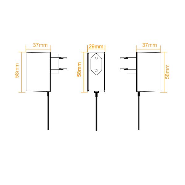24W UL Certified Wall Power Adapter with 3 Years Warranty and AC DC Power Supply