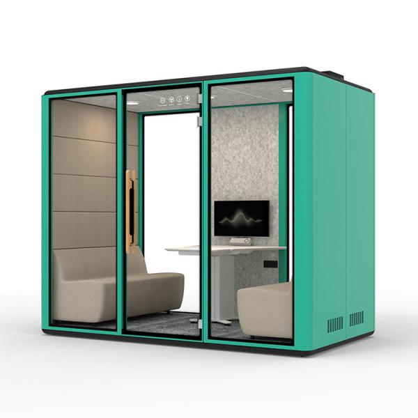 Стекло телефонных будок стручка офиса 81,6 дюймов зеленое звукоизоляционное акустическое закаленное