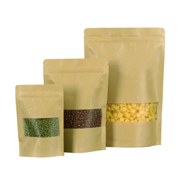Resealable запечатывание бумажного мешка 8 28g CPP Kraft k бортовое с окном