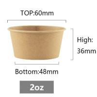 ZEEHENG 2 oz copos de papel kraft descartáveis pequenos com tampa